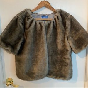 Simply Vera Vera Wang faux fur short sleeve chubby